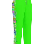 wild peach clothing design 06 neon green track pants front 4