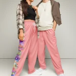 wild peach clothing design 06 pink peach track pants front 4