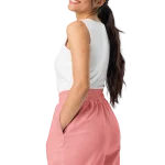 wild peach clothing design 06 pink peach track pants left back