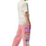 wild peach clothing design 06 pink peach track pants right back