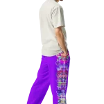 wild peach clothing design 06 purple track pants right back