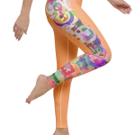 wild peach clothing design 07 apricot orange leggings right