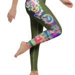 wild peach clothing design 07 army green leggings right