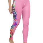 wild peach clothing design 07 carnation pink leggings right front