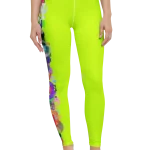 wild peach clothing design 07 chartreuse yellow leggings front