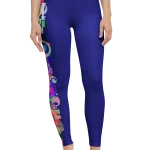 wild peach clothing design 07 dark blue leggings front