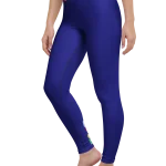 wild peach clothing design 07 dark blue leggings left front