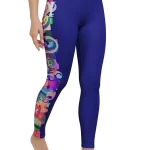 wild peach clothing design 07 dark blue leggings right front