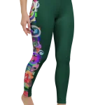 wild peach clothing design 07 dark green leggings right front