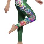 wild peach clothing design 07 forest green leggings right