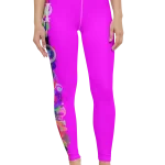 wild peach clothing design 07 fuchsia pink leggings front