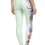 wild peach clothing design 07 honeydew green leggings back