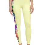 wild peach clothing design 07 light yellow leggings front