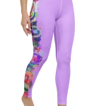 wild peach clothing design 07 mauve purple leggings right front