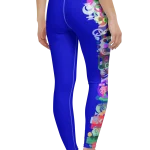 wild peach clothing design 07 medium blue leggings back