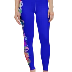 wild peach clothing design 07 medium blue leggings front