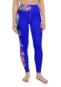 wild peach clothing design 07 medium blue leggings front
