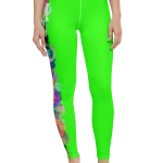 wild peach clothing design 07 neon green leggings front