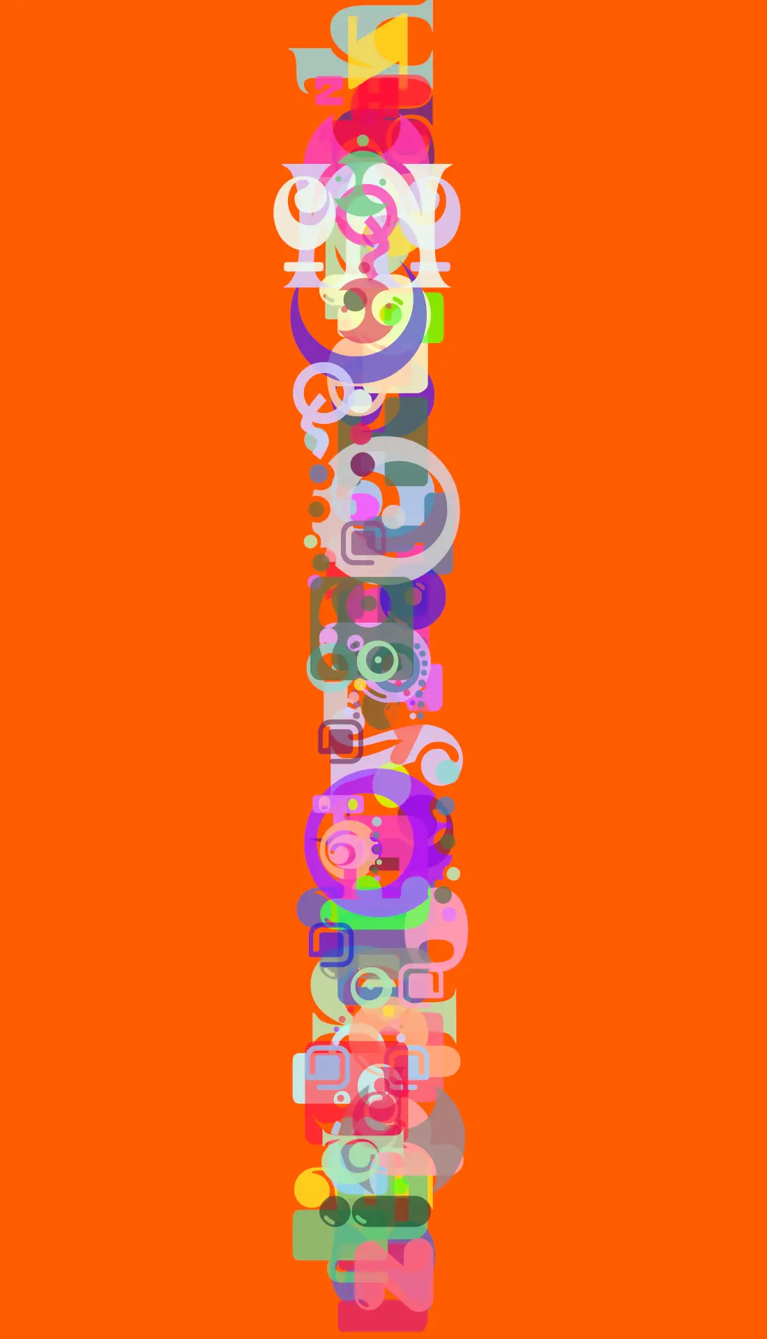 wild peach clothing | Design 07 Neon Orange Leggings | Print design