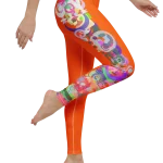 wild peach clothing design 07 neon orange leggings right