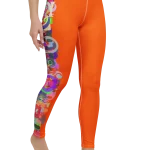 wild peach clothing design 07 neon orange leggings right front