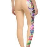 wild peach clothing design 07 peach orange leggings back