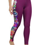 wild peach clothing design 07 velvet red leggings right front
