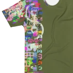 wild peach clothing mens t shirt wildman from footscray army green front 1