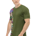 wild peach clothing mens t shirt wildman from footscray army green left
