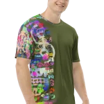 wild peach clothing mens t shirt wildman from footscray army green right