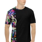 wild peach clothing mens t shirt wildman from footscray black front 2