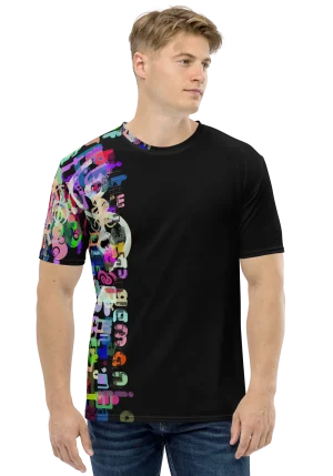 wild peach clothing mens t shirt wildman from footscray black front 2