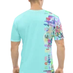 wild peach clothing mens t shirt wildman from footscray celeste blue back 2
