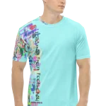 wild peach clothing mens t shirt wildman from footscray celeste blue front 1