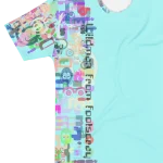 wild peach clothing mens t shirt wildman from footscray celeste blue front 2