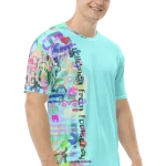 wild peach clothing mens t shirt wildman from footscray celeste blue right