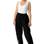 wild peach clothing trackie dacks black track pants front 3 rev