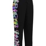 wild peach clothing trackie dacks black track pants front 4 rev