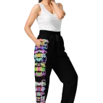 wild peach clothing trackie dacks black track pants right front 2 rev