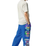 wild peach clothing trackie dacks denim blue track pants right back