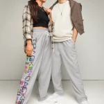 wild peach clothing trackie dacks light grey track pants front 4
