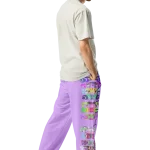 wild peach clothing trackie dacks mauve purple track pants right back