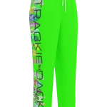wild peach clothing trackie dacks neon green track pants front 4