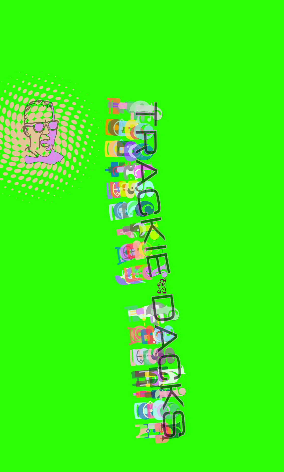wild peach clothing | Trackie Dacks Neon Green Track Pants | Print design
