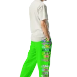 wild peach clothing trackie dacks neon green track pants right back
