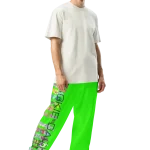 wild peach clothing trackie dacks neon green track pants right front 1