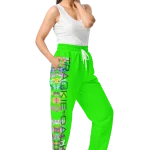 wild peach clothing trackie dacks neon green track pants right front 2