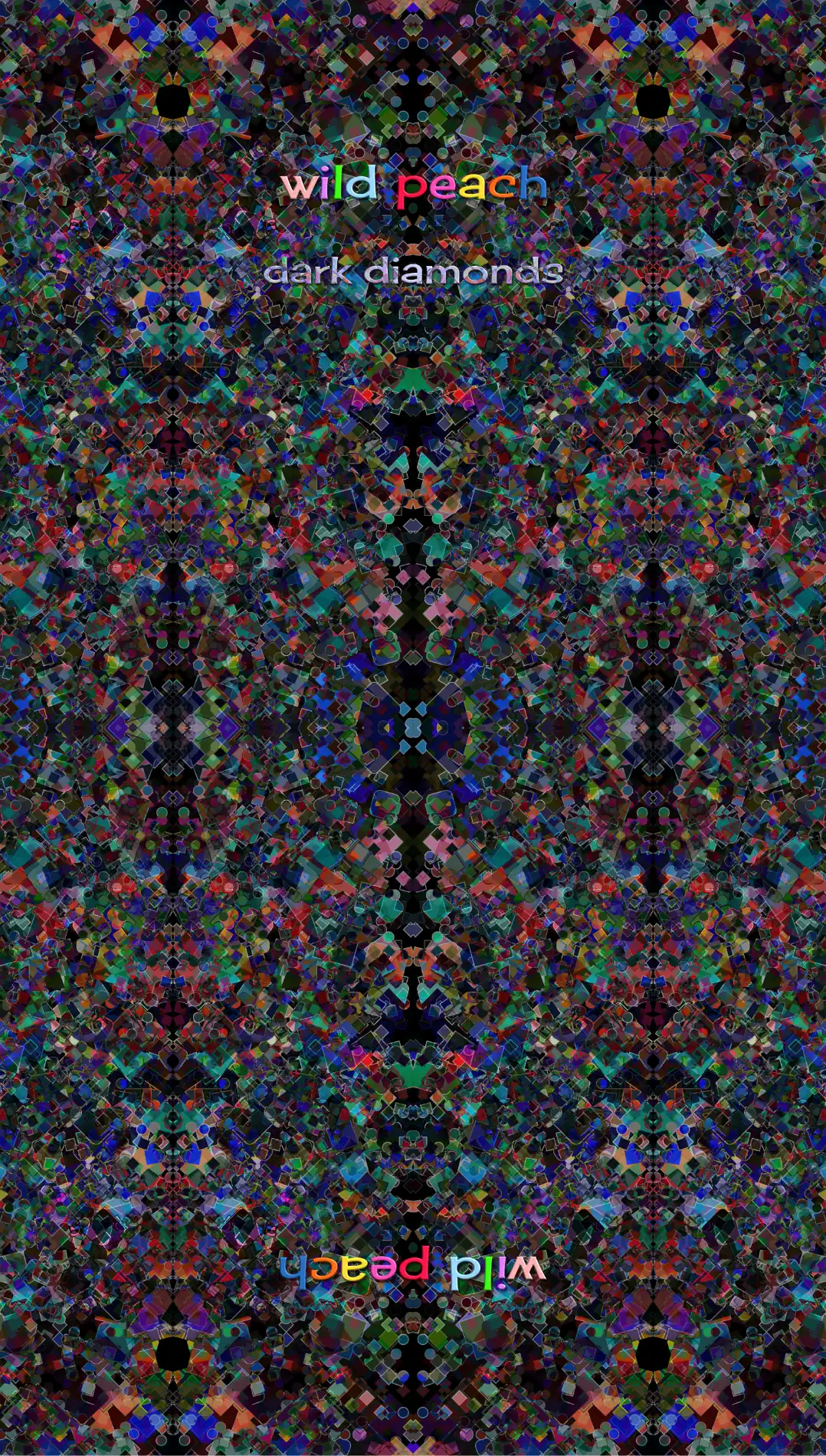 Dark Diamonds print file — the full wraparound design for the large tote bag, showing the mirrored faceted field