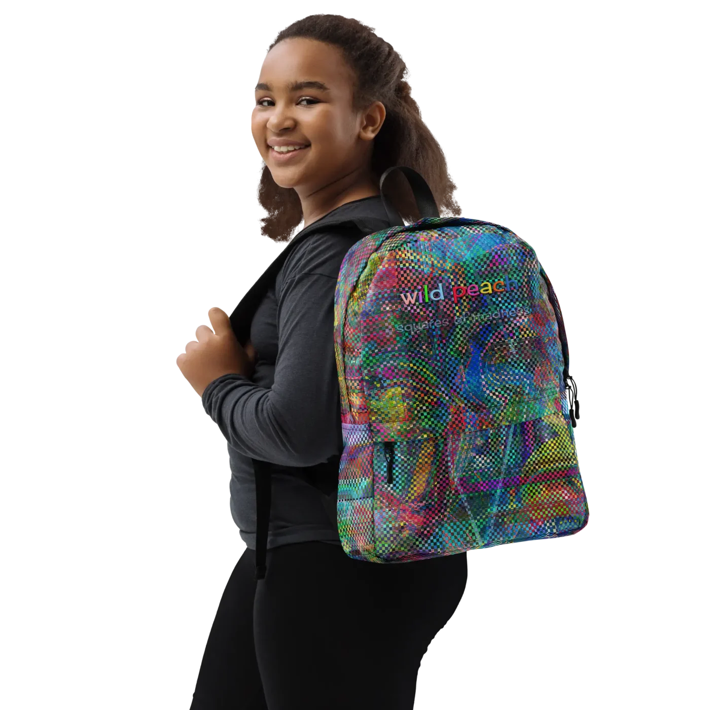 wild peach backpack squares of madness right 1