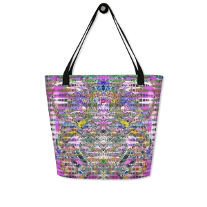 wild peach large tote bag bug out front 1